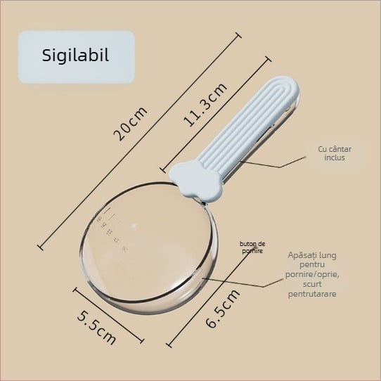 Linguriță de hrănire pentru animale de companie cu scară, material ABS, set de hrănire automată, pachet de 2, Snow Mountain Star.