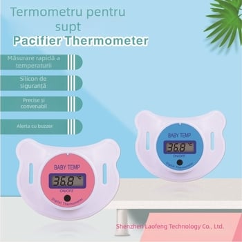 Termometru suzetă DT101 — Brand Good luck, baterie AG3, pentru sugari, utilizare ca suzetă
