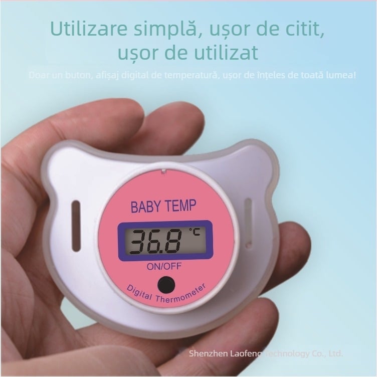 Termometru suzetă DT101 — Brand Good luck, baterie AG3, pentru sugari, utilizare ca suzetă