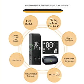 Anfuyou Afu-jjlxgq Dispozitiv de antrenament pentru câini – Plastic, operare cu buton, purtare la gât, rază fără fir 5–10 m, greutate 1 kg