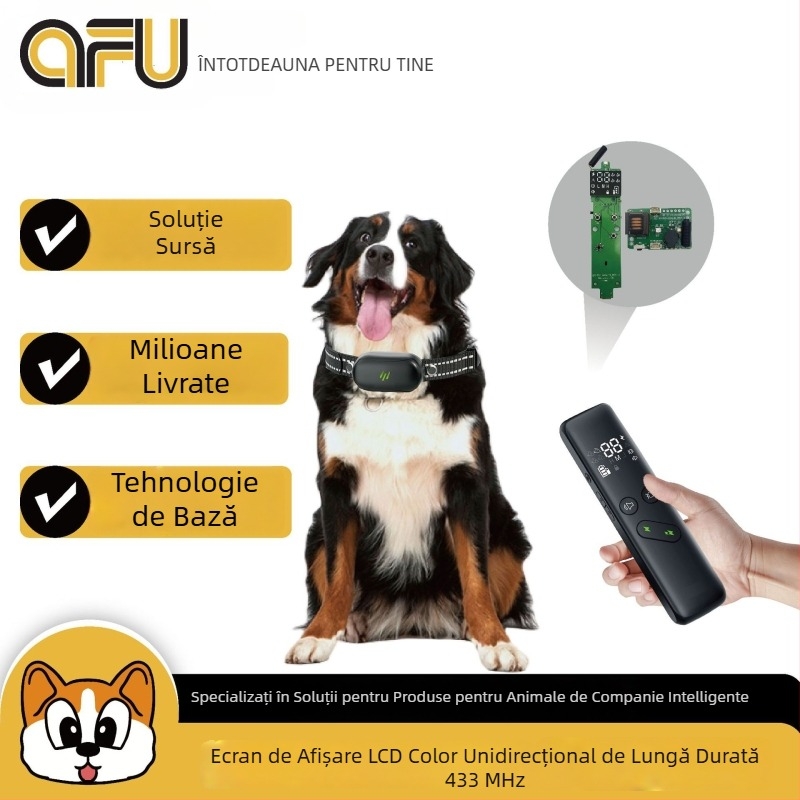 Anfuyou Afu-jjlxgq Dispozitiv de antrenament pentru câini – Plastic, operare cu buton, purtare la gât, rază fără fir 5–10 m, greutate 1 kg