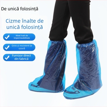Acoperire de pantofi de unică folosință, cu lungime mărită, grosime 0,02, impermeabilă și rezistentă la praf, PE