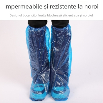 Acoperire de pantofi de unică folosință, cu lungime mărită, grosime 0,02, impermeabilă și rezistentă la praf, PE