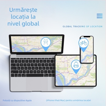 Localizator pentru guler de animal de companie pentru persoane în vârstă și copii, Anti-pierdere, Montat în mașină, Anti-furt, Dispozitiv GPS inteligent (Model F6, 260 mAh, USB 3.0, ABS, 12.3 g)