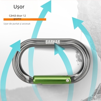 Barhar carabină, tip O, Quick-Hook, din aluminiu