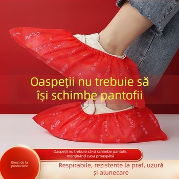 Coveruri de încălțăminte din material nețesut, de unică folosință, îngroșate, rezistente la uzură, impermeabile și anti-praf, pentru interior, potrivire universală, grosime 21g/29g