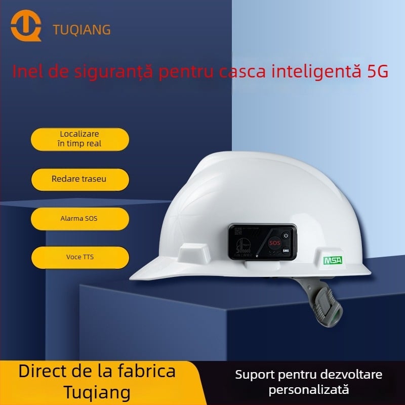 Localizator extern pentru cască de siguranță, monitorizare 5G pentru șantier, GPS vocal, fără fir