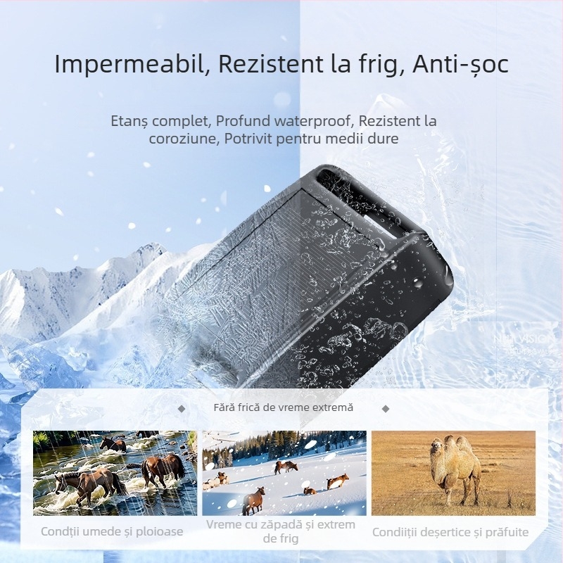 GPS tracker solar 4G pentru bovine și ovine – poziționare Beidou, precizie GPS de 5 m, impermeabil, autonomie baterie 30 de zile, încărcare solară magnetică