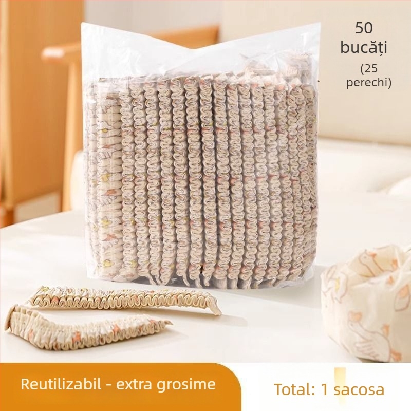 Capace de pantofi de unică folosință pentru interior, ambalate în cutie, din material nețesut, impermeabile, antiderapante, cu design de tragere