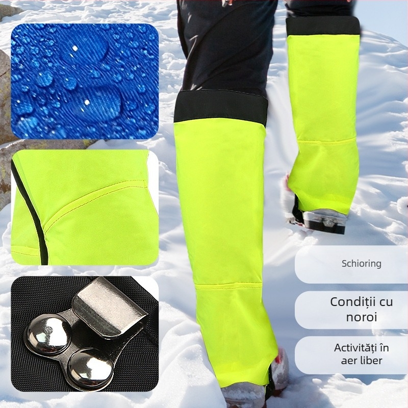 Gaiteră extinsă pentru picioare, exterior, multifuncțională pentru alpinism și schi, respirabilă, protecție împotriva nisipului și insectelor; material: poliester, Velcro, TPU