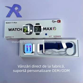 Ceas inteligent 11 Max cu funcții multiple și compatibil cu Android