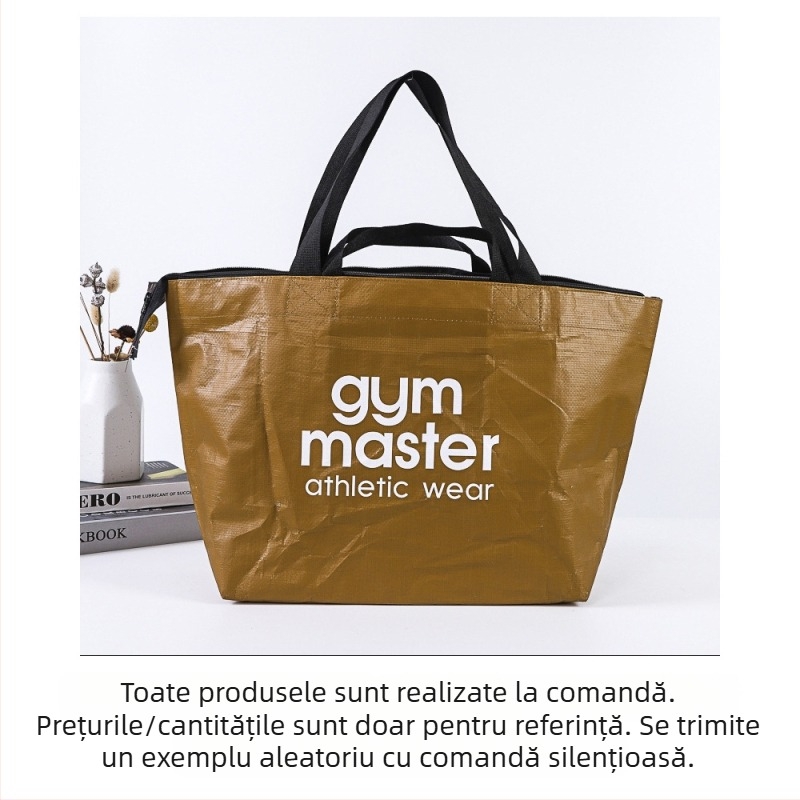 Geantă de cumpărături din PP împletită manual, imprimare color; personalizare disponibilă; utilizări: cumpărături, cadouri, depozitare, husă impermeabilă; Origine: Wenzhou, Zhejiang; Cod: My-010