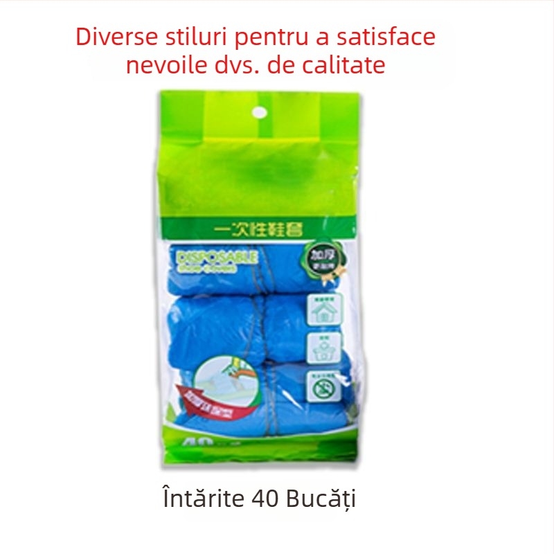 Acoperire de pantofi de unică folosință, îngroșată, antiderapantă, impermeabilă, rezistentă la abraziune, pentru interior