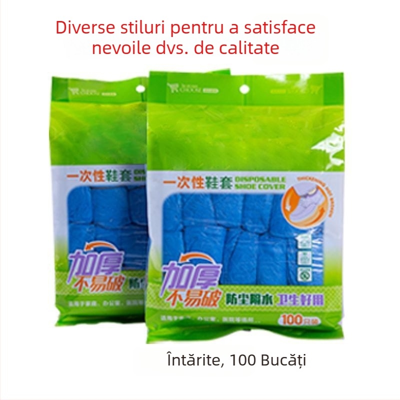 Acoperire de pantofi de unică folosință, îngroșată, antiderapantă, impermeabilă, rezistentă la abraziune, pentru interior