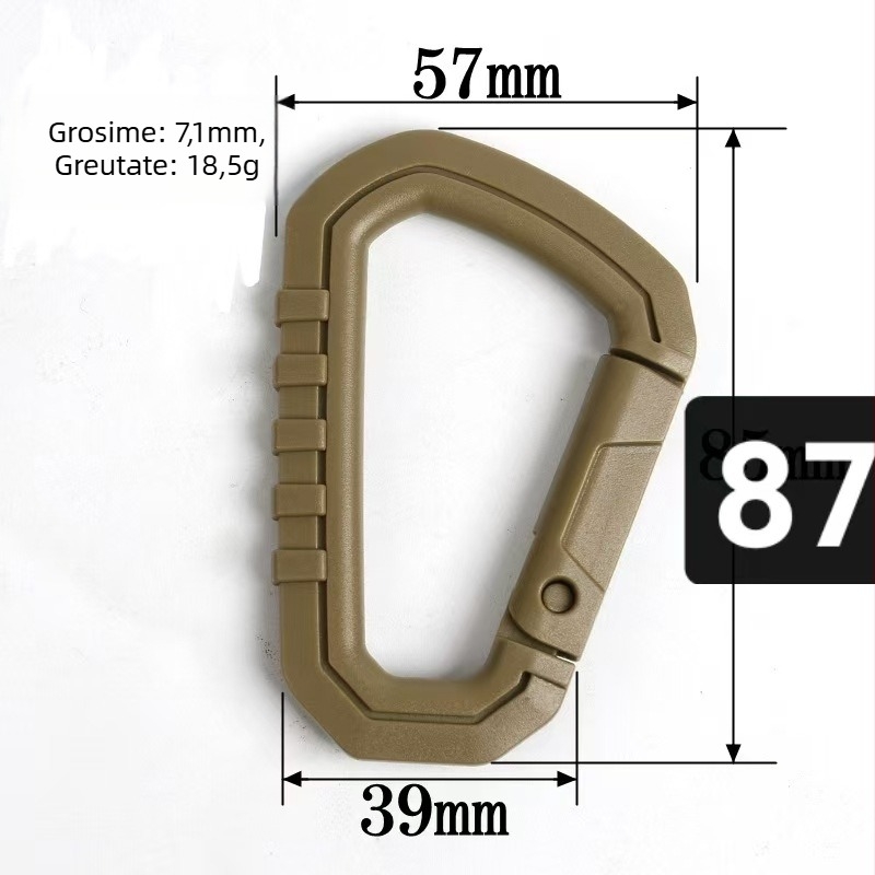 Cataramă D în formă pentru rucsac MOLLE – material POM, rezistent la uzură, compatibil MOLLE