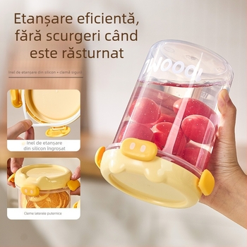 Container plastic de bucătărie pătrat, etanș, pentru depozitarea cerealelor, ceaiului, orezului și făinii.