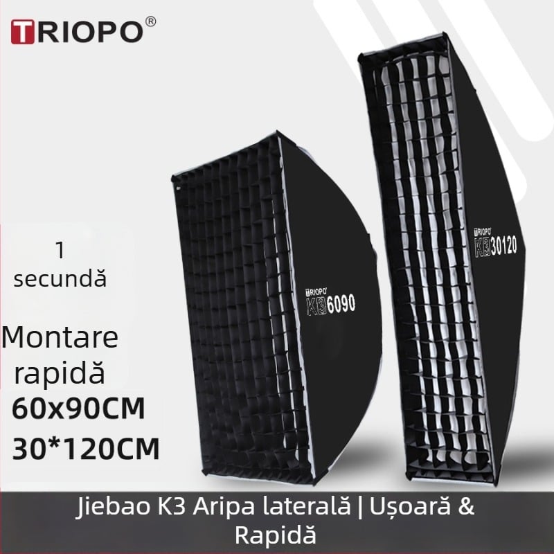 Softbox pentru fotografie în aer liber, model 6090 30120, Material: aliaj de aluminiu, Capacitate de încărcare 2–5 kg