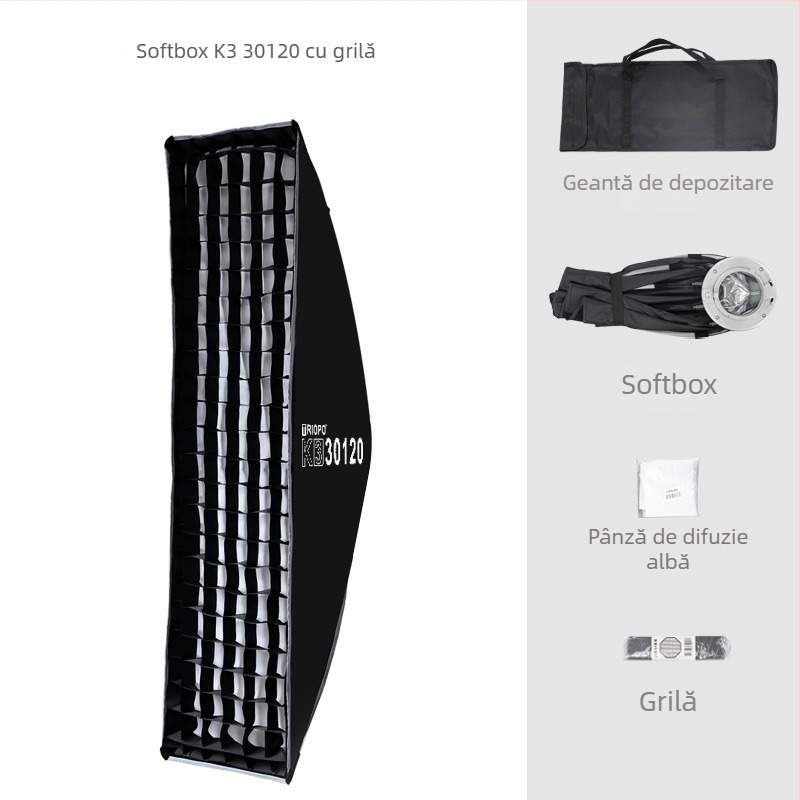 Softbox pentru fotografie în aer liber, model 6090 30120, Material: aliaj de aluminiu, Capacitate de încărcare 2–5 kg