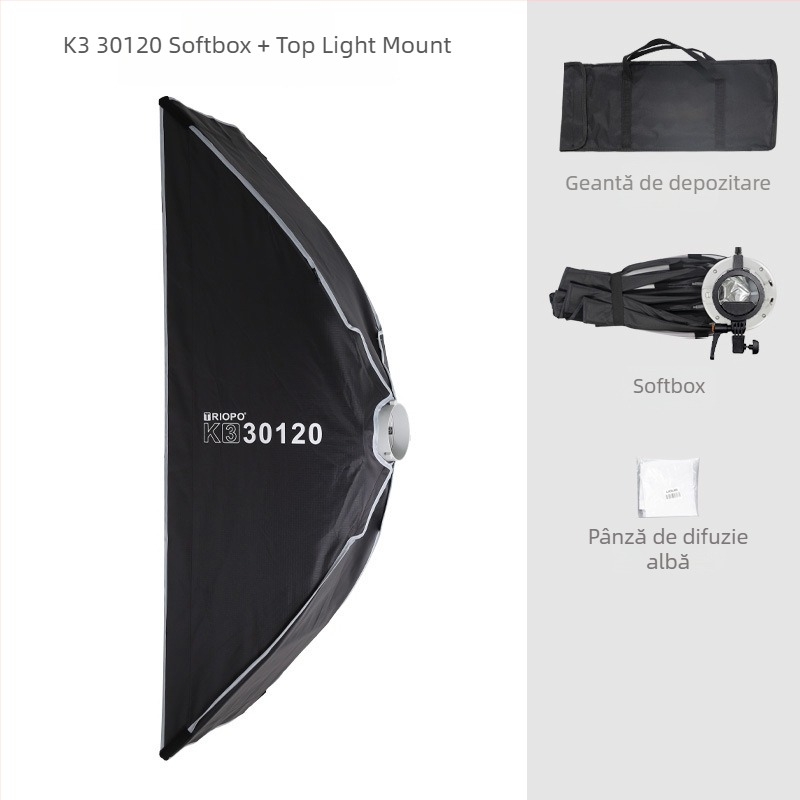 Softbox pentru fotografie în aer liber, model 6090 30120, Material: aliaj de aluminiu, Capacitate de încărcare 2–5 kg