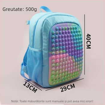 Rucsac LQ049 – material silicon, imprimeu tie-dye, bretele curbate, rezistent la uzură și reduce povara.