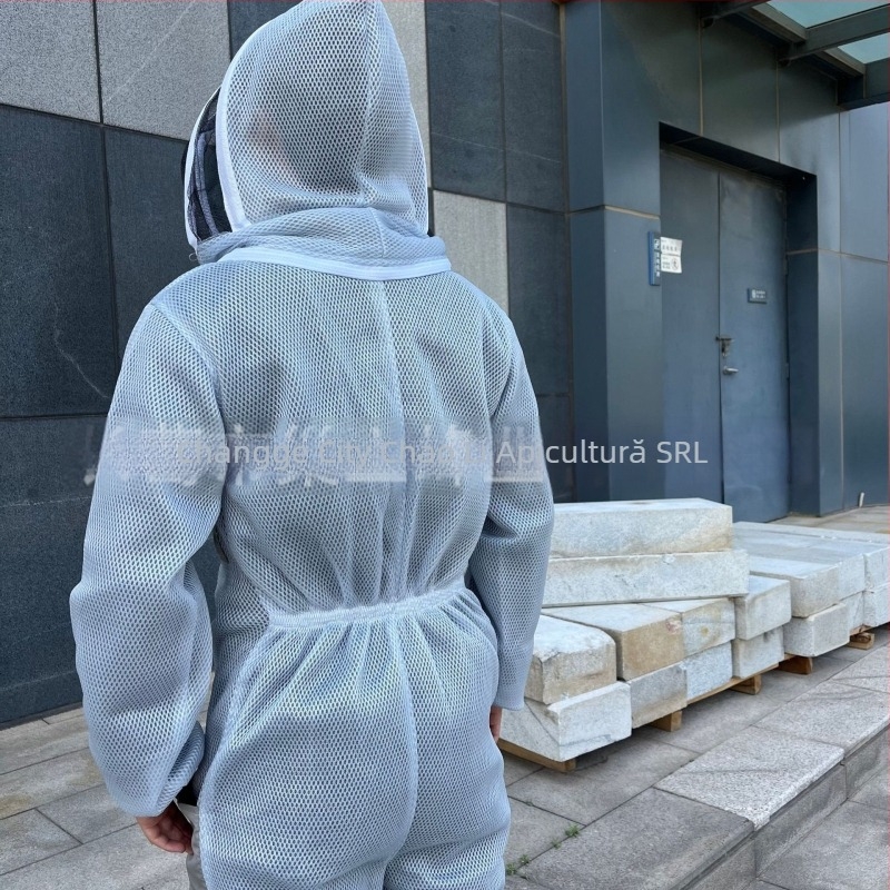 Costum de apicultură dintr-o singură piesă cu mănuși din piele de oaie, poliester respirabil, greutate 780 g