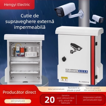 Cutie de supraveghere exterioară din oțel inox, impermeabilă, montaj pe perete pentru monitorizare video
