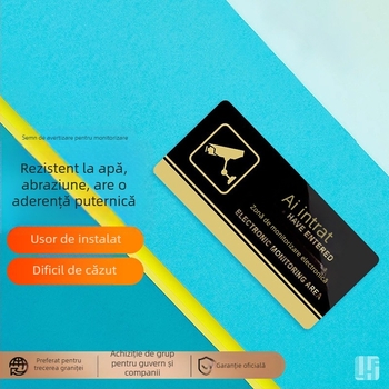 Panou de avertizare pentru supraveghere a magazinului, interior și exterior, compatibil cu camere, avertizare anti-furt