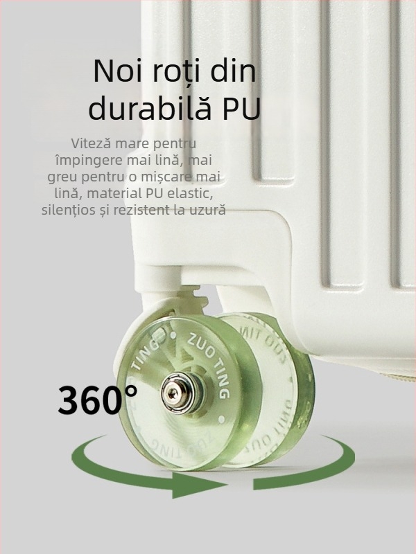 Bagaj de călătorie multifuncțional cu port USB, lacăt TSA cu parolă, carcasa PC, roți omnidirecționale, greutate 3.475 kg