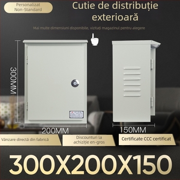Cutie exterioară impermeabilă pentru contor și tablă de distribuție, montaj pe suprafață, carcasă din oțel laminat la rece, IP30