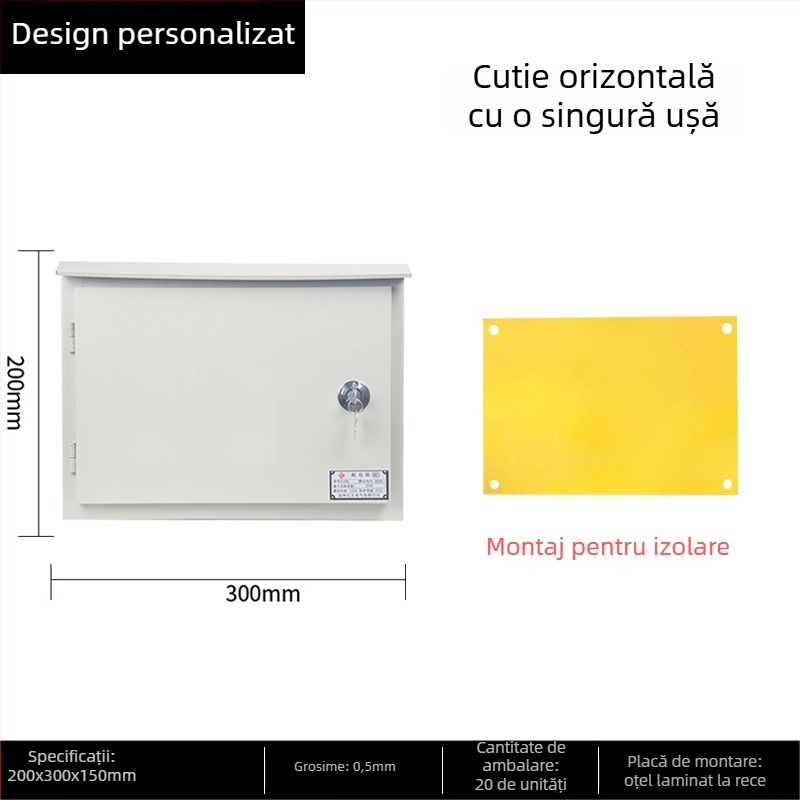 Cutie exterioară impermeabilă pentru contor și tablă de distribuție, montaj pe suprafață, carcasă din oțel laminat la rece, IP30