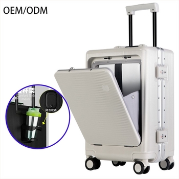 Valiză polikarbonat cu USB, deschidere frontală, încuietoare TSA și roți universale, 5 kg