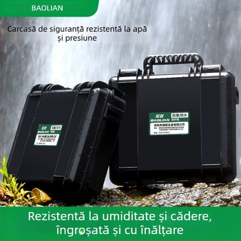 Cutie de scule din plastic portabilă pentru instrumente, impermeabilă și rezistentă la umezeală, depozitare pentru instrumente, cu protecție triplă