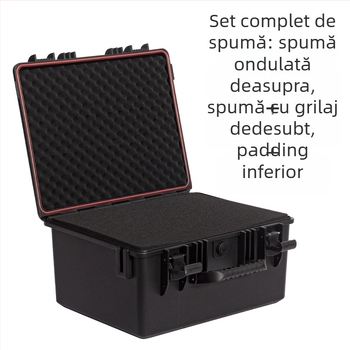 Cutie de scule din plastic portabilă pentru instrumente, impermeabilă și rezistentă la umezeală, depozitare pentru instrumente, cu protecție triplă