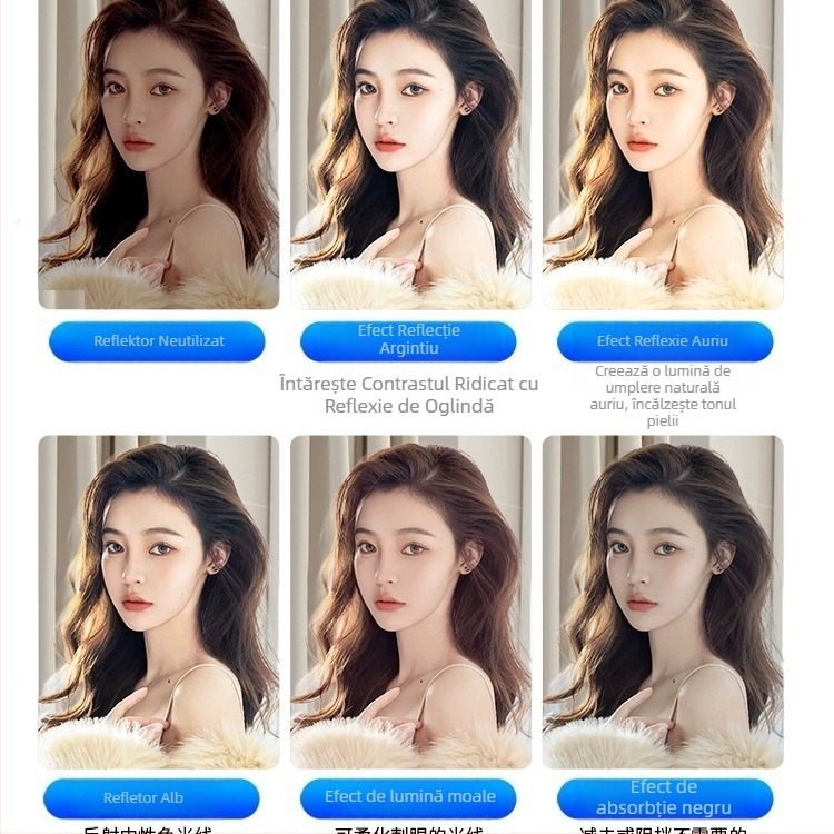 Reflector fotografic, rotund și pliabil, cinci în unu, pentru interior și exterior, model Combination, greutate 0,2 kg