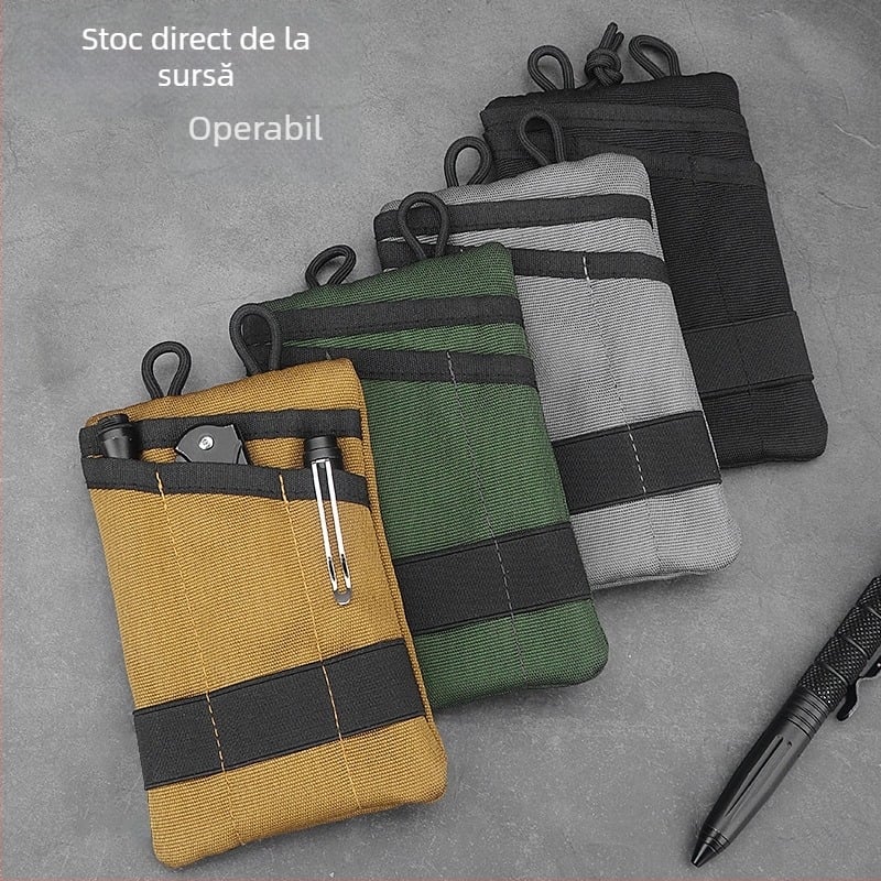 Geantă EDC multistrat portabilă, camuflaj – organizator pentru monede și carduri, în stil militar pentru outdoor