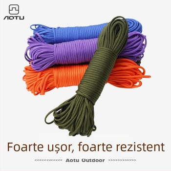 Sfoară pentru umbrelă, 4 mm, șapte fire, poliester, 31 m în pachet, pentru camping în aer liber