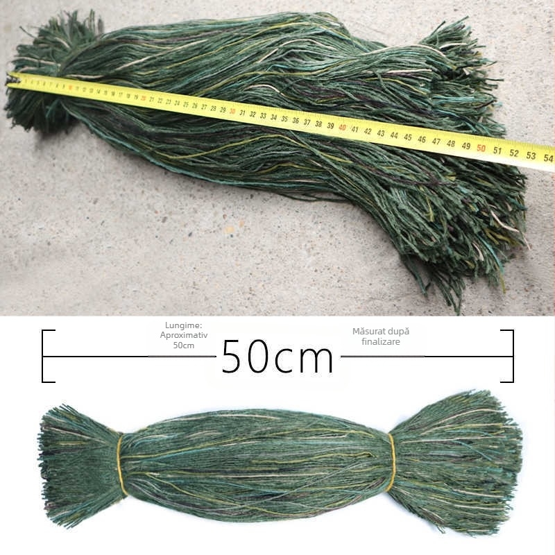 Costum ghillie 3D pentru junglă, cu frunze și blană, pentru vânătoare în aer liber