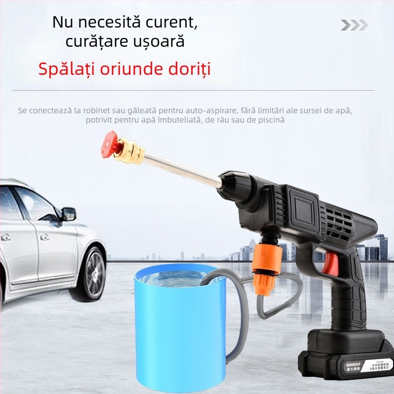 Pistol de spălat auto fără fir, cu presiune înaltă, baterie Li‑ion