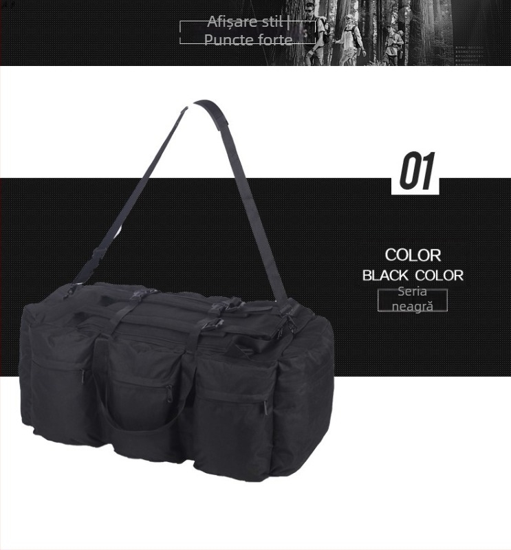 Rucsac de călătorie pentru bărbați, impermeabil și rezistent la uzură, material Oxford, stil camuflaj outdoor, Primăvara 2024