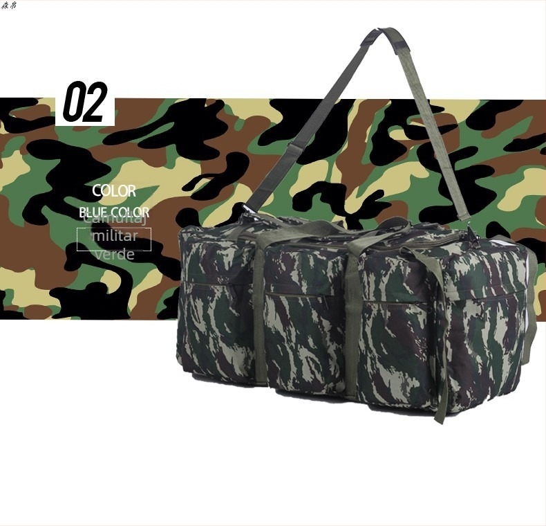 Rucsac de călătorie pentru bărbați, impermeabil și rezistent la uzură, material Oxford, stil camuflaj outdoor, Primăvara 2024