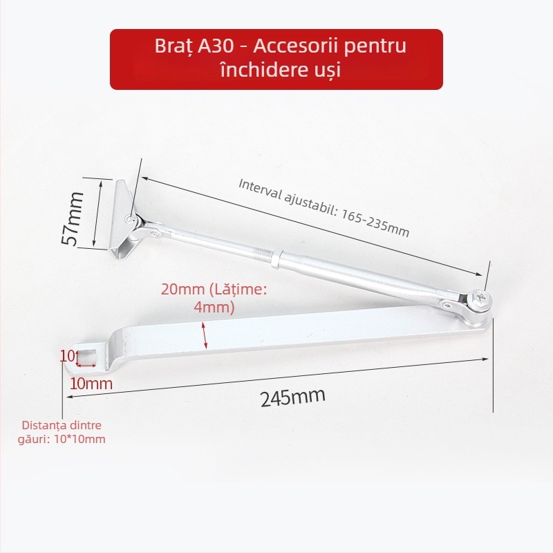 Set de componente pentru închiderea ușilor – manivela A40, fontă, stil etnic