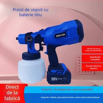 Pistol de pulverizare electric fără fir, reîncărcabil, portabil, pentru dezinfectare în gospodărie (RT33)