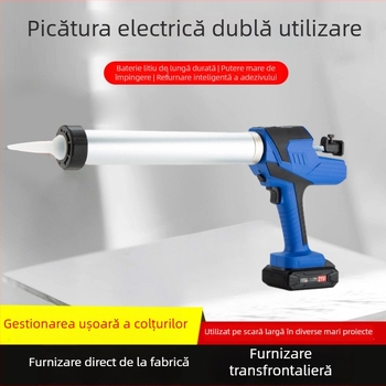 Pistol electric pentru adeziv structural cu țeavă unică, pistol de etanșare reîncărcabil cu baterie litiu, corp din ABS+ aliaj de aluminiu, capacitate adeziv structural 700 g, adeziv pentru sticlă 300 ml, seria AYSJQ-600, greutate 4,3 kg, personalizare pro