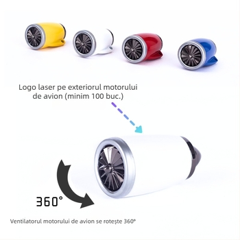 Breloc metal WEI YI cu motor turbofan rotativ, stil modern minimalist