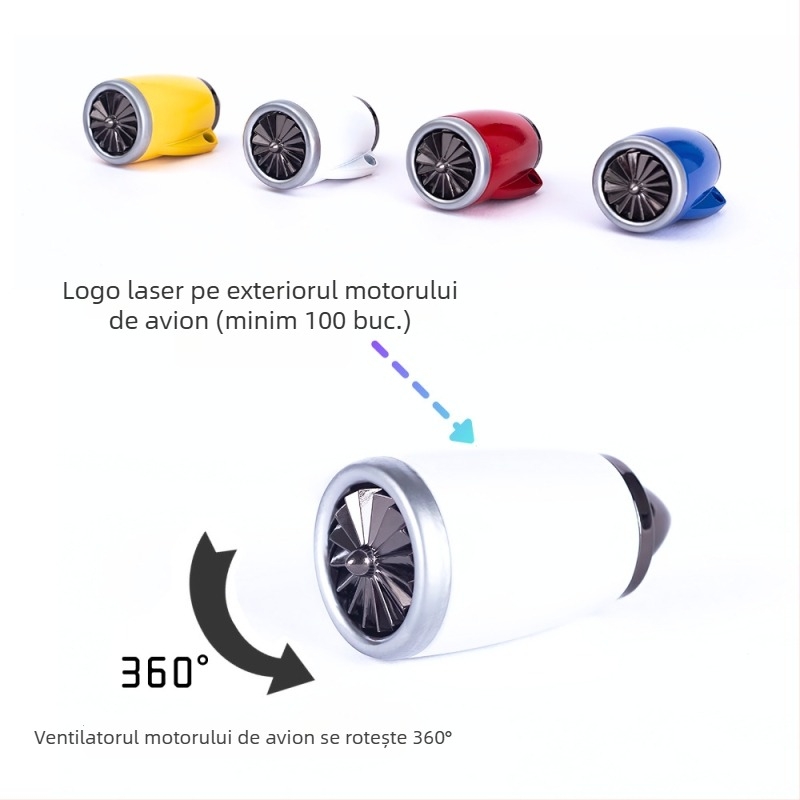 Breloc metal WEI YI cu motor turbofan rotativ, stil modern minimalist