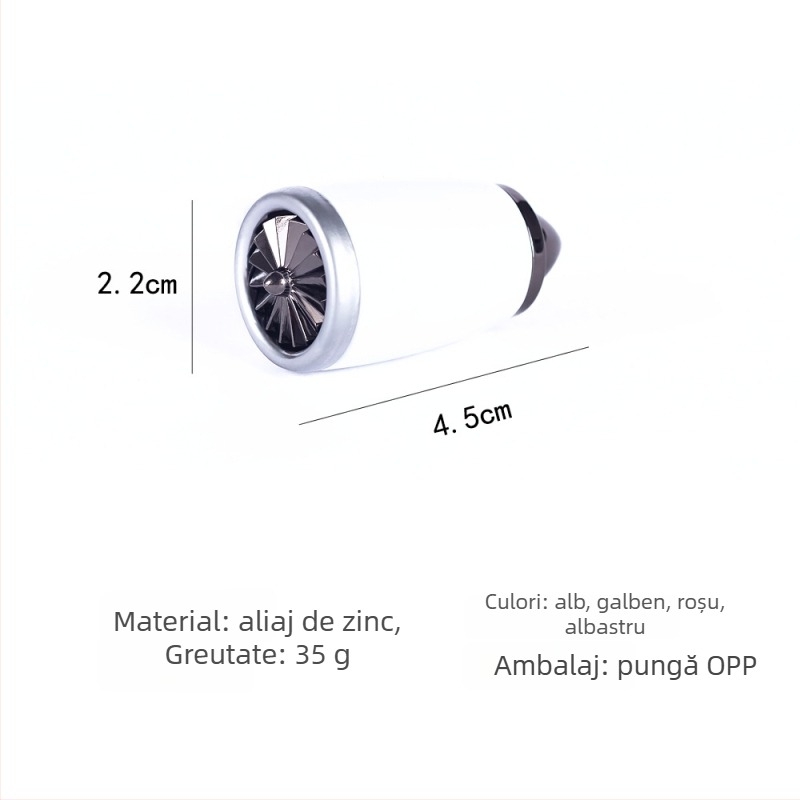 Breloc metal WEI YI cu motor turbofan rotativ, stil modern minimalist