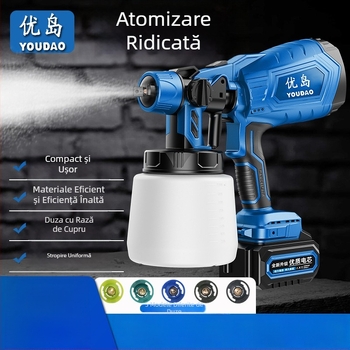 Pistol electric de pulverizare - dezinfectare la înaltă presiune, pulverizator portabil pentru vopsea latex