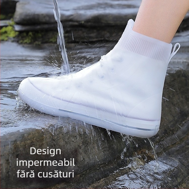 Acoperitoare de încălțăminte pentru ploaie, antiderapante, impermeabile, groase și rezistente la uzură, din TPE, unisex