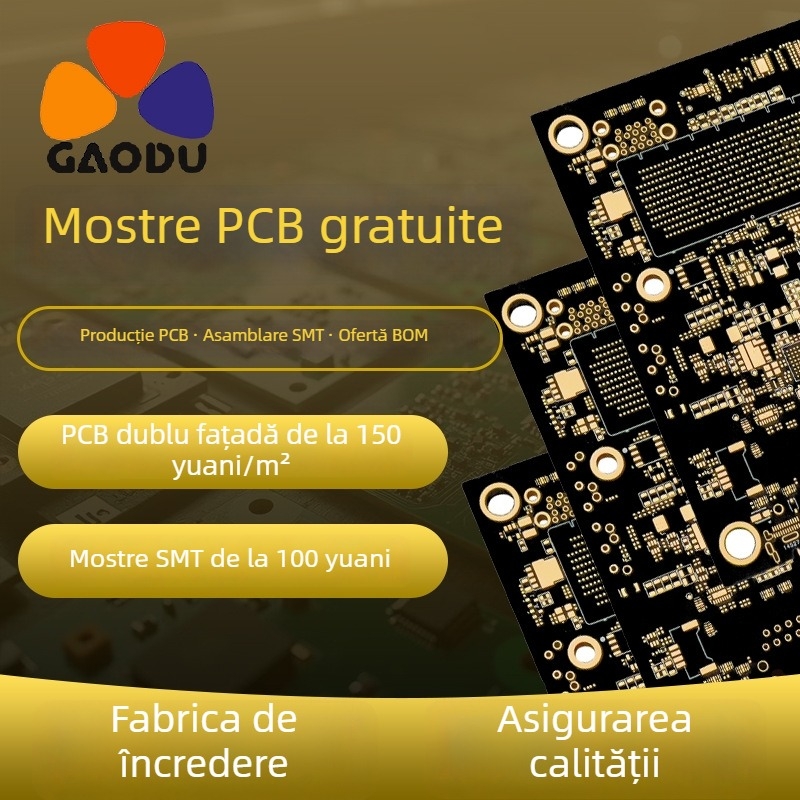 PCBA prototip placă de circuit de înaltă precizie; pentru o singură față sau dublă, până la 16 straturi; materiale de bază FR-4 și alternative; finisaje: immersion gold și tin; variante rezistente la foc