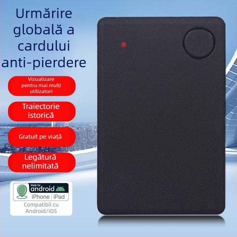 F1 Trackere GPS pentru card — ultra-subțire, 38×34×9 mm, precizie GPS 10 m, IP67 impermeabil, autonomie baterie 180 de zile, antenă încorporată